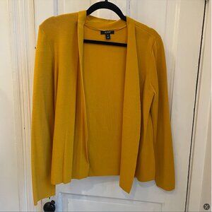 Alfani Mustard Yellow Open Front Cardigan – Size Medium